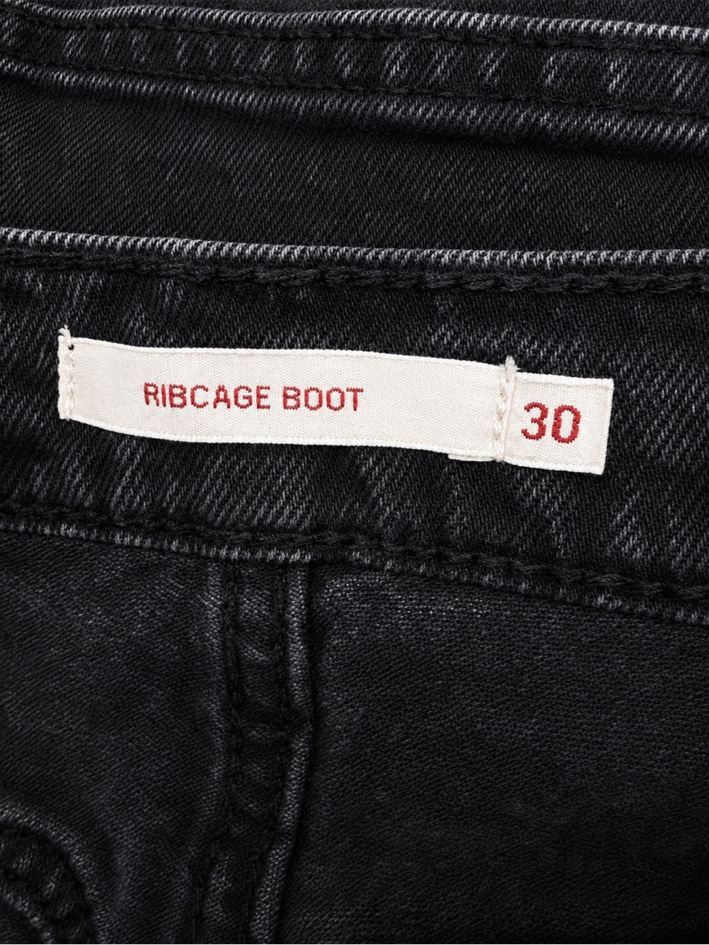 Levi’s Premium Ribcage Boot Jeans Black Wash High Rise Button Fly Women’s - Picture 4 of 7